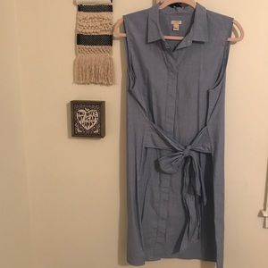 Tie waist sleeveless J Crew Factory Dress